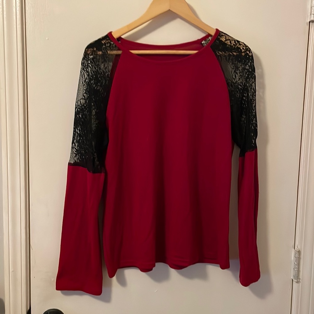 Burgundy top